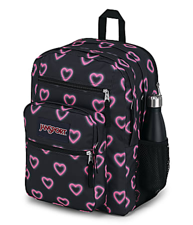 JanSport Big Student Backpack With 15 Laptop Pocket Happy Hearts Black -  Office Depot