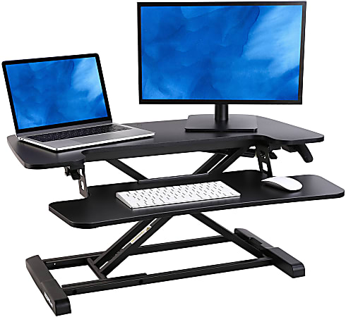 FlexiSpot Adjustable Sit-Stand Desk Standing Converter Workstation Home Office 