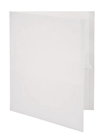 Office Depot® Brand 2-Pocket Textured Paper Folders, White, Pack Of 10