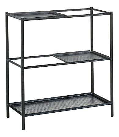 Sauder® Boulevard Café Metal Plant Stand, 3-Tiers, 31-7/8"H x 29-3/4"W x 12-7/8"D, Black