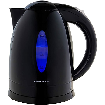 OVENTE 1.7L Black BPA-Free Electric Kettle, Fast Heating Water Boiler with Auto  Shut-Off and Boil-Dry Protection KP72B - The Home Depot