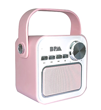 BPM Retro Bluetooth® Speaker, 4.5"H x 3.5"W x 5"D, Pink, BPM-SP400P