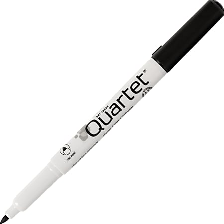 Quartet® Dry-Erase Markers, Fine Point, Black, Pack Of 12