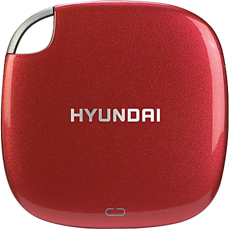 Hyundai 2TB Portable External Solid State Drive, HTESD2048R, Candy Apple Red 