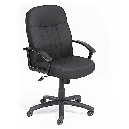 Boss Office Products Mid-Back Fabric Chair, Black