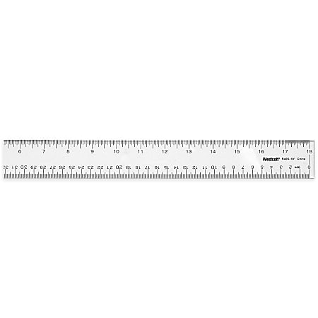 Westcott Rulers, 12/30cm Flexible Inch/ Metric Ruler, Size: 12 36