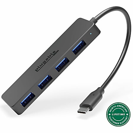 Plugable USB C to USB Adapter Hub, 4 Port USB 3.0 Hub, USB Splitter  - USBCHUB4A