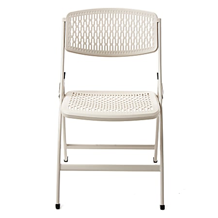 Mity-Lite™ Flex-One™ Folding Chairs, Off-White, Set Of 4