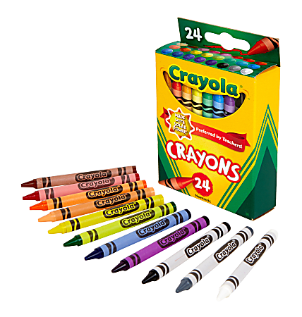 Crayola® Crayons, Assorted Colors, Pack Of 24 Crayons
