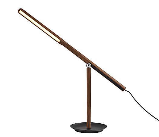 Adesso® ADS360 Gravity LED Desk Lamp, 26-1/2"H, Walnut Ash