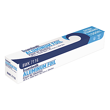 Boardwalk® Premium Quality Aluminum Foil Roll, 18" x