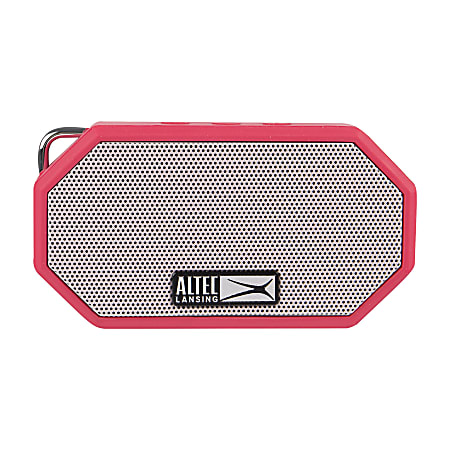 Altec Lansing® Bluetooth® Speaker, Mini H2O 3, 2.38"H x 1.35"W x 4.3"D, Deep Red, IMW258-DR