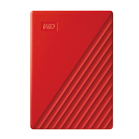WD My Passport™ Portable Hard Drive, 4TB, Red