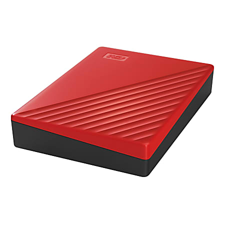 ハードディスク　WD My Passport 4TB レッド Western Digital My Passport Portable HDD 4TB Red - Office Depot