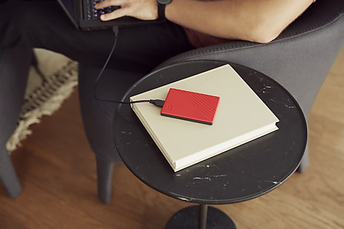 ハードディスク　WD My Passport 4TB レッド Western Digital My Passport Portable HDD 4TB Red - Office Depot