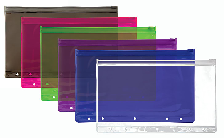 Office Depot® Brand Vinyl Storage Pouch, Assorted Colors