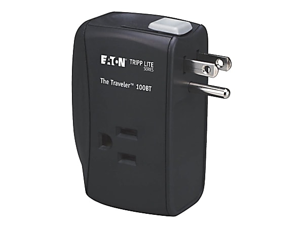 Eaton Tripp Lite Series Notebook Surge Protector Wallmount Direct Plug In 2 Outlet RJ45 - Surge protector - TRAVELER100BT
