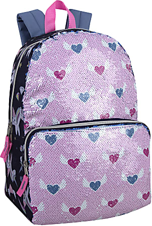 Trailmaker Reversible Glitter Sequin Backpack, Pink/Blue/Purple