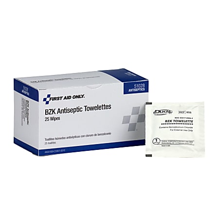 PhysiciansCare First Aid Antiseptic Towelettes, Box Of 25