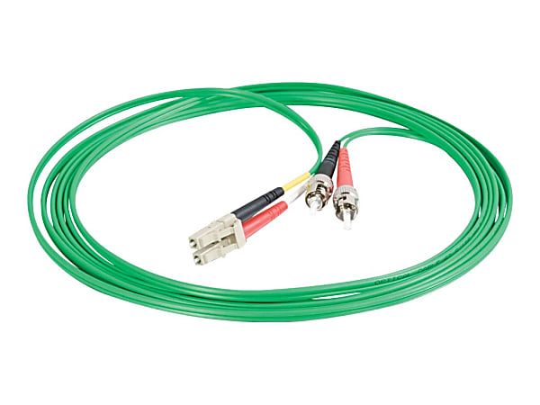 C2G 5m LC-ST 62.5/125 OM1 Duplex Multimode PVC Fiber Optic Cable - Green - Patch cable - LC multi-mode (M) to ST multi-mode (M) - 5 m - fiber optic - duplex - 62.5 / 125 micron - OM1 - green