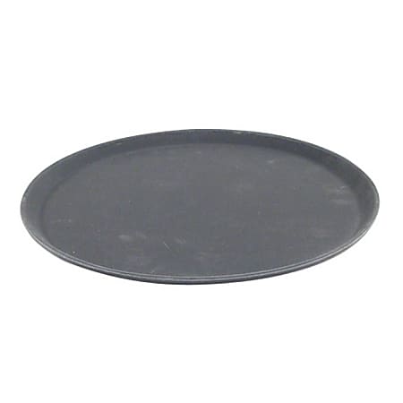 Carlisle Griptite 2 Round Serving Tray, 14", Black