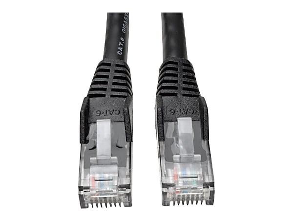 Eaton Tripp Lite Series Cat6 Gigabit Snagless Molded (UTP) Ethernet Cable (RJ45 M/M), PoE, Black, 10 ft. (3.05 m) - Patch cable - RJ-45 (M) to RJ-45 (M) - 10 ft - UTP - CAT 6 - molded, snagless, stranded - black
