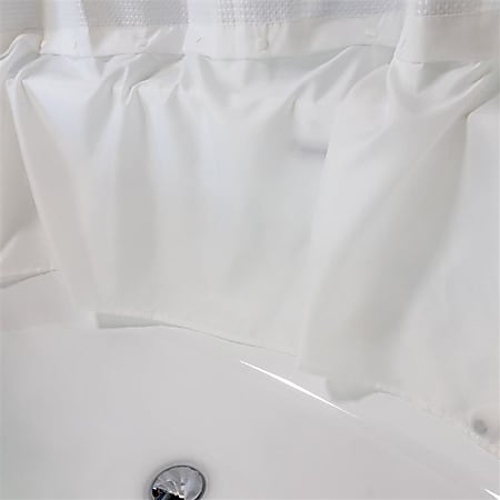 23 Threads Snap-In Shower Curtain Liner, GRS Polyester, White, 70" x 54", Case of 12