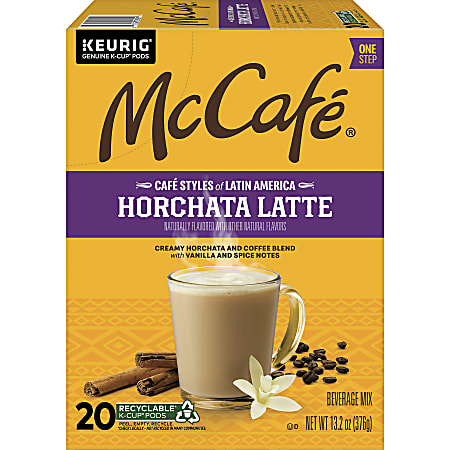 McCafé® K-Cup Horchata Latte Medium Roast K-Cups, Box Of 20 K-Cups