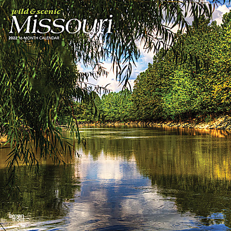 Brown Trout Monthly Regional Wall Calendar, 24" x 12", Wild & Scenic Missouri, January to December 2022, 9781975439187