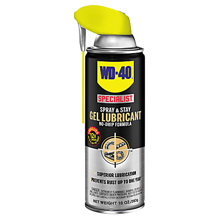 WD-40 Specialist Spray & Stay Gel Lubricant, 10-Oz