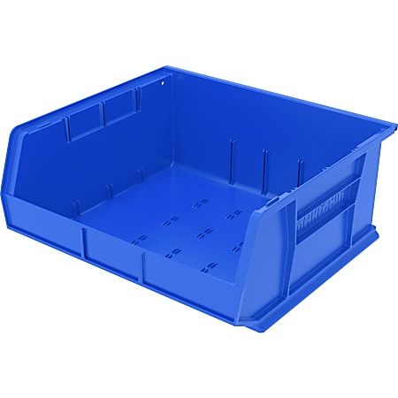 Akro-Mils AkroBin Storage Bin, Medium Size, 7" x 16 1/2" x 14 3/4", Blue