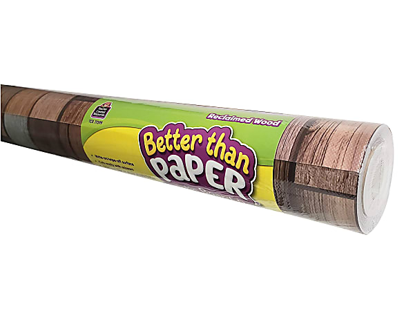 Teacher Created Resources Better Than Paper Bulletin Board Roll, 48" x 12', Reclaimed Wood