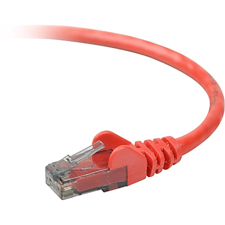 Belkin Cat. 6 UTP Patch Cable - RJ-45 Male - RJ-45 Male - 6ft - Red