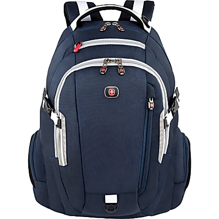 Swissgear Commute Carrying Case (Backpack) for 16" Notebook - Blue - Shoulder Strap, Handle - 17.5" Height x 13" Width x 5.5" Depth