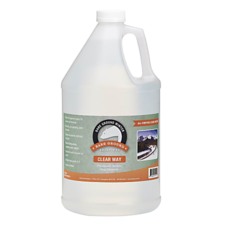 Bare Ground Clear Way Non-Chloride Potassium Acetate Liquid De-Icer, 1 Gallon