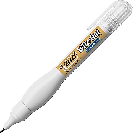Wite-Out Shake 'N Squeeze Correction Pen - Pen Applicator - 8 mL - White -  Fast-drying - 12 / Box - Perfect Output, LLC DBA LaserEquipment