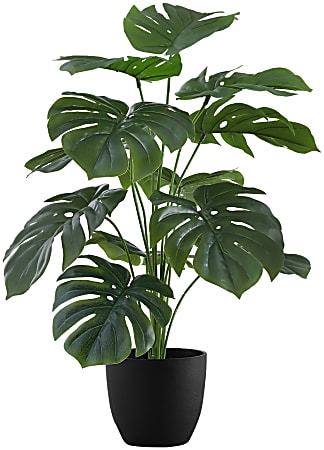 Monarch Specialties Krista 23-1/2”H Artificial Plant With Pot, 23-1/2”H x 20”W x 20"D, Green