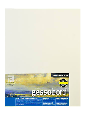 Ampersand Gessobord, 16" x 20", White, 1/8"