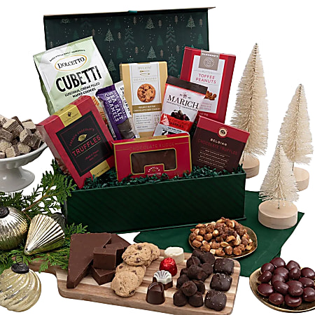 Gourmet Gift Baskets Fudge & Cookie Gift Box, Set Of 8 Pieces