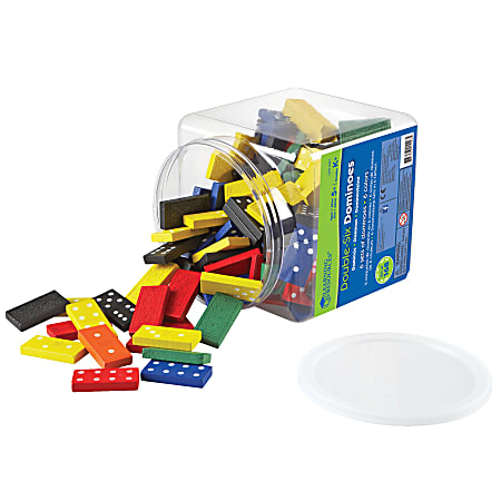 Learning Resources® Double-Six Color Dominoes In A Bucket, Pack Of 168