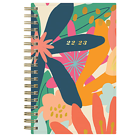 Blue Sky™ Brit + Co Weekly/Monthly Academic Planner, 3-5/8" x 6-1/8", Spring Blooms, July 2022 to June 2023, 136439