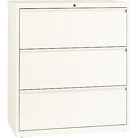 Lorell® 36"W Lateral 3-Drawer File Cabinet, Metal, Cloud