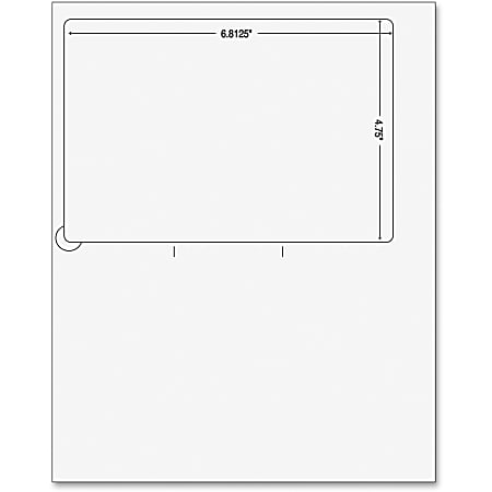 Sparco Laser SPR99594 Inkjet Print Integrated Label Form, 6 13/16" x 4 3/4", White, Pack Of 250