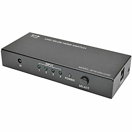 Tripp Lite 4-Port HDMI Switch for Video & Audio 4K x 2K UHD 60 Hz w Remote, B119004UHD