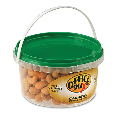 Office Snax® Cashew Nuts, 15 Oz Tub