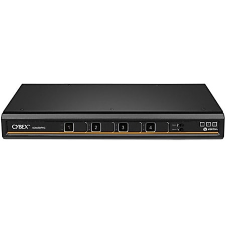 Vertiv Cybex SC800 Secure KVM | Single Head | 4 Port Universal and DPP | USB-C | NIAP version 4.0 Certified (SC845DPHC-400) - Secure Desktop KVM Switches | Secure KVM Switch | Single Head | NIAP Certified | Secure Keyboard