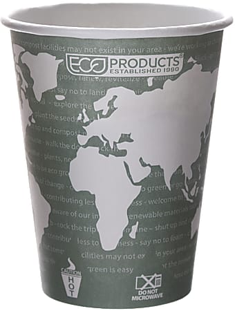 Eco-Products® World Art™, Hot Cups, 12 Oz, Pack