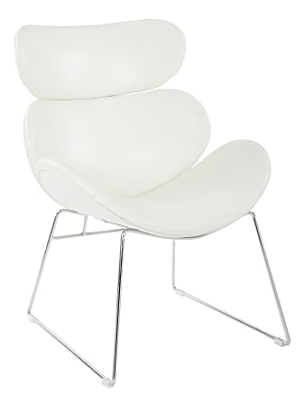Office Star™ Avenue Six Jupiter Chair, White/Chrome