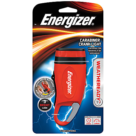 Energizer® Weather-Ready LED Crank Light Carabiner