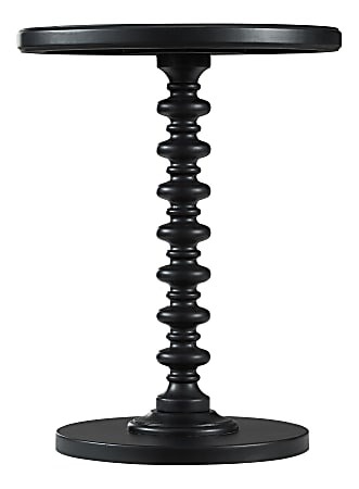 Powell Jarsky Round Spindle Side Table, 22"H x 17", Black